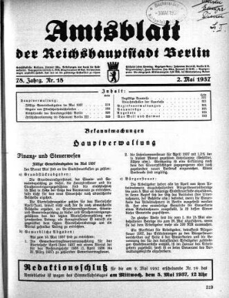 1937,18: Nr. 18, 2. Mai 1937