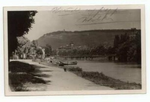 Eiserner Steg, Neckarufer, Götzenturm mit Aufbau, Wartberg