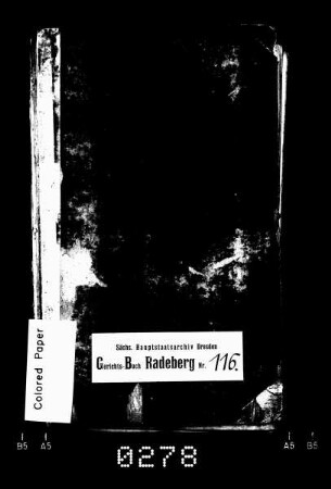 Gerichtshandelsbuch von Cunnersdorf (bei Radeburg), Bd. 1
