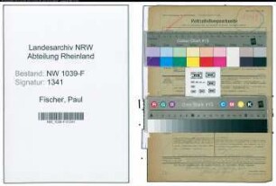 Entnazifizierung Paul Fischer , geb. 23.02.1878 (Verwaltungssekretaer)