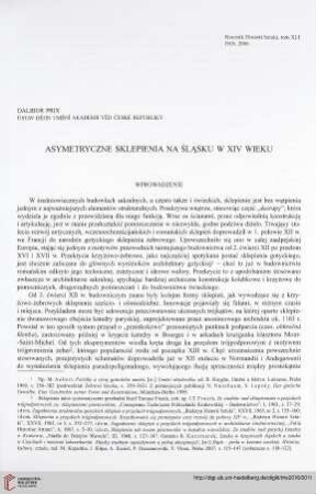 41: Asymetryczne sklepienia na Ślas̜ku w XIV wieku