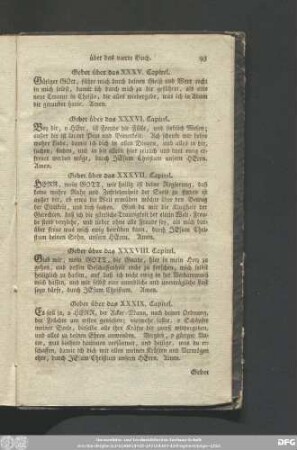 Gebet über das XXXVIII. Capitel.