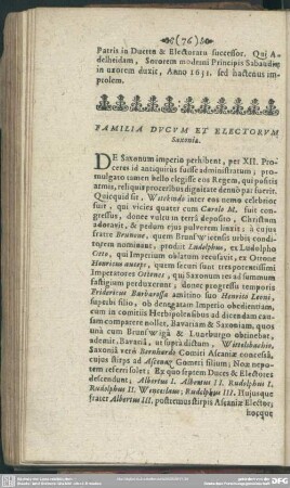 Familia Ducum Et Electorum Saxoniae