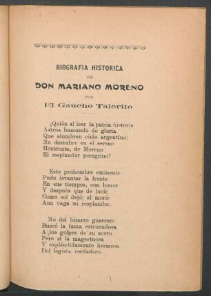 Biografía histórica de Don Mariano Moreno