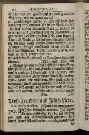 Trost-Freuden- und Jesus-Lieder.