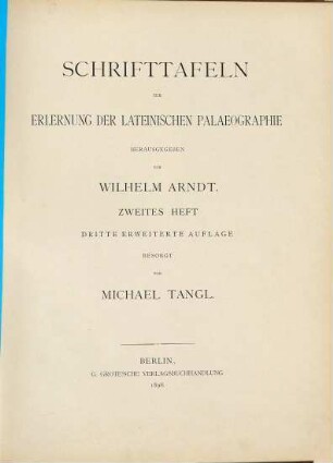 Schrifttafeln zur Erlernung der lateinischen Palaeographie, 2