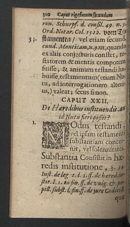 Caput XXII. De Haeredibus