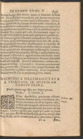 Dominica Decimaoctava A Trinitate ...