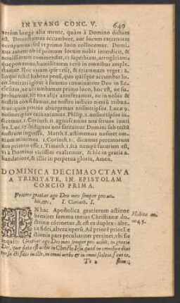 Dominica Decimaoctava A Trinitate ...