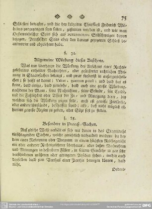 §. 34. Allgemeine Würkung dieses Ansehens