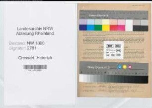Entnazifizierung Heinrich Grossart, geb. 16.07.1893 (Kaufmann)