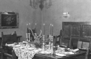 St. Moritz: gedeckte Tafel