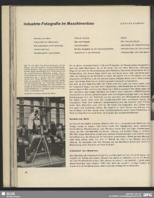 Stativ der Industriefotografen