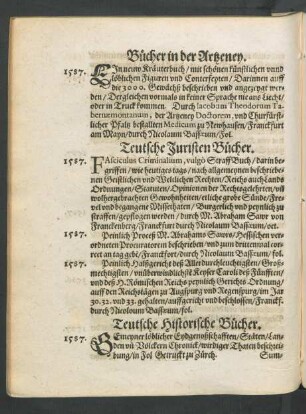Teutsche Juristen Bücher.