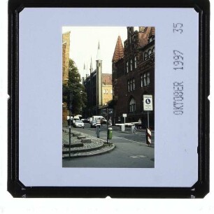 Lübeck, Rathaus,Lübeck, Marienwerkhaus : Blick in Marienkirchhof