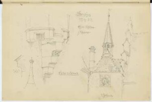 Ehem. Schloss (Kaserne), Straubing: Details (aus: Skizzen- und Fotoalbum 2)