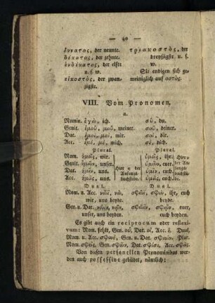 VIII. Vom Pronomen