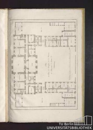 Plan du Rez de Chaussée de la Maison de Monsieur le Comte de Schulemburg.