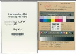 Entnazifizierung Otto Mey , geb. 10.03.1898 (Buerokraft)