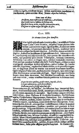 Cap. XIII. De Araneo Cicure sive domestico