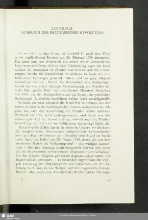 Leopold II. Ausbruch Der Französischen Revolution