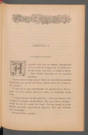 Capítulo V - La opinión propia