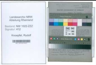Entnazifizierung Rudolf Knoepfel , geb. 23.03.1914 (Maler)
