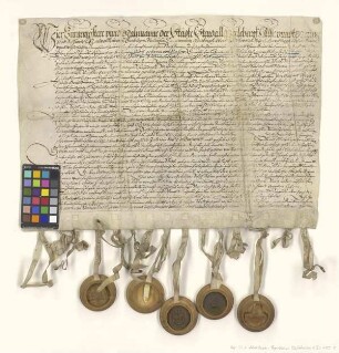 Altmärkische und prignitzsche Städte verschreiben sich Daniels von Lützkendorf Witwe auf Billberge über 4.000 Taler.