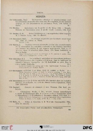 Medizin (Nr. 1243-1260)