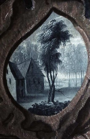 Kartusche mit Landschaft (unter dem Bild: Glaucus und Scylla)