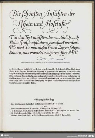 Entwurf einer Kursivschrift für die Schriftgießerei Genzsch & Heyse, Hamburg