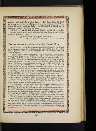 Die Antwort des Reichskanzlers an Sir Edward Grey.