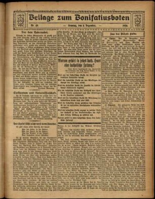 Zweite Ausgabe vom Sonntag, den 05. Dezember 1926.
