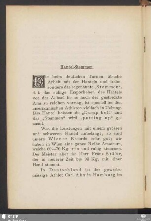 Hantel-Stemmen