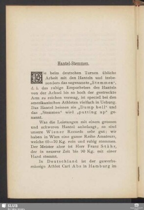 Hantel-Stemmen