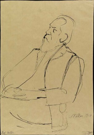 Portraitstudie Prof. Voller (in Halbfigur sitzend)