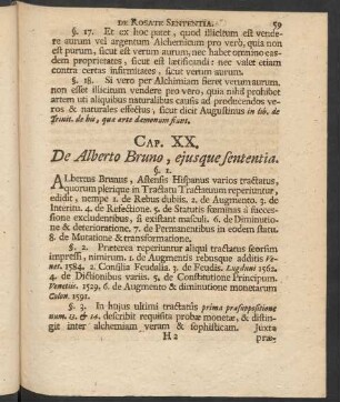 Cap. XX. De Alberto Bruno, ejusque sententia.