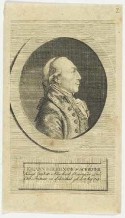 Bildnis des Iohann Hieronimus Schröter
