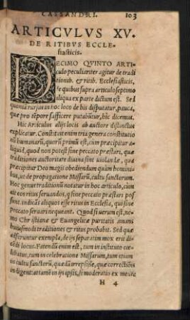 Articulus XV. De Ritibus Ecclesiasticis.