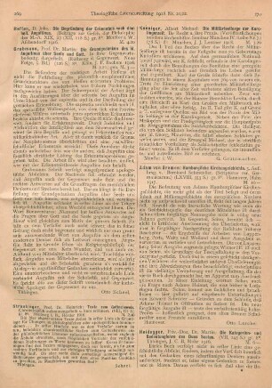 270 [Rezension] Schmeidler, Bernhard (Hrsg.), Adam von Bremen: Hamburgische Kirchengeschichte. 3. Aufl