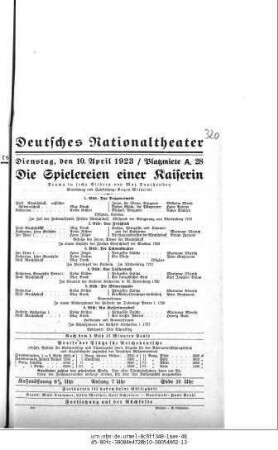 Die Spielereien einer Kaiserin