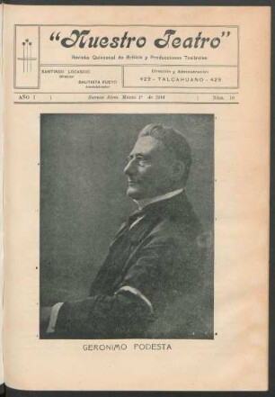 [Fotografía de] Gerónimo Podestá