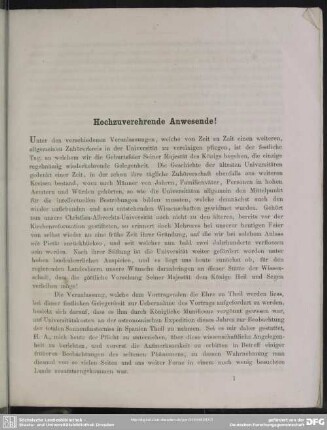 [Über die totale Sonnenfinsternis am 18. Juli 1860]