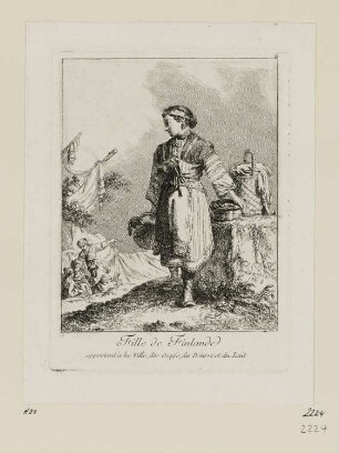 Fille de Finlande, Blatt 4 der Folge "Deuxième suite d'habillements des femmes de Moscovie"