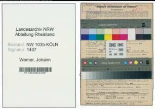 Entnazifizierung Johann Werner , geb. 16.11.1905 (Ingenieur)