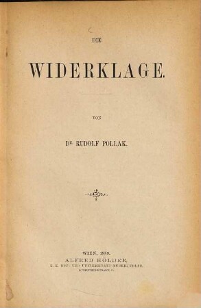 Die Widerklage