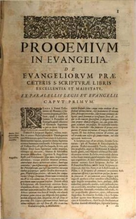 R.P. Corn. Cornelii A Lapide ... Commentarii In IV. Evangelia : in duo Volumina divisi, 1. Complectens Expositionem Literalem Et Moralem In SS. Mathaeum Et Marcum