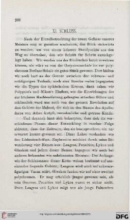 XI: Schluss