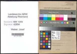 Entnazifizierung Josef Weber , geb. 20.02.1902 (Buchhalter)