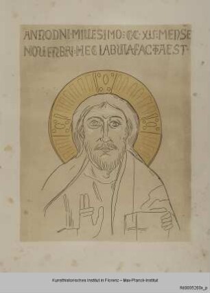 Christus im Segensgestus (nach dem Altarretabel von 1215 in der Pinacoteca in Siena)